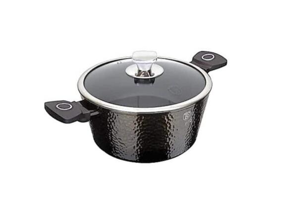 Berlinger Haus Κατσαρόλα με Γυάλινο Καπάκι 28 cm σε Μαύρο Χρώμα, Primal Gloss Collection BH-6573