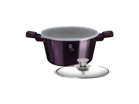 Berlinger Haus Κατσαρόλα με Καπάκι 24cm από Αλουμίνιο, Purple Eclipse Collection BH-6629