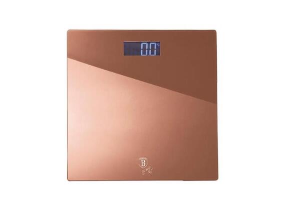 Berlinger Haus Ζυγαριά μπάνιου 31x31 cm σε Ροζ Χρώμα Έως 150Kg, Metallic Line Rose Gold BH-9353