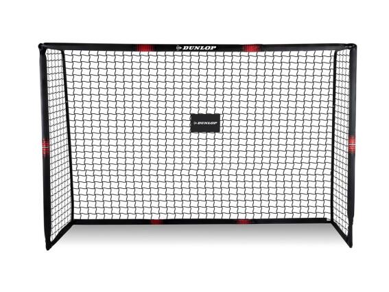 Dunlop Μεταλλικό Τέρμα ποδοσφαίρου με Δίχτυα Σε Μαύρο Χρώμα, 240x160x85 cm