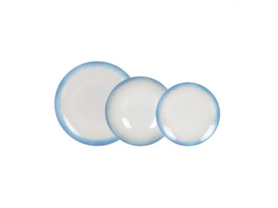 Σετ Σερβίτσιο 12 Τεμαχίων για Φαγητό, Σούπα και Γλυκό, Σε Άσπρο Μπλε Χρώμα