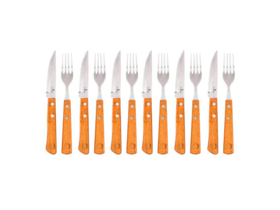 Berlinger Haus σετ μαχαιροπήρουνων για μπριζόλες 12 τεμ. με ξύλινη λαβή, BH-2105N