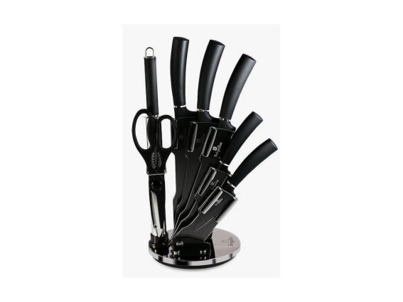 Berlinger Haus Σετ μαχαιριών 8 τεμ. με ακρυλική βάση σε σκούρο γκρι, Carbon Pro BH-2685N