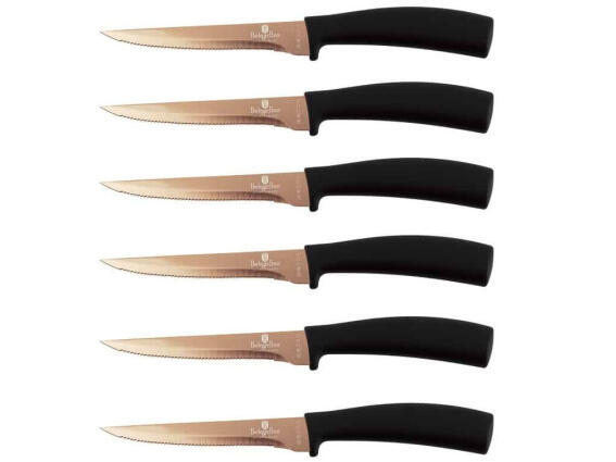 Berlinger Haus Σετ μαχαιριών μπριζόλας 6 τεμ. σε μαύρο/ροζ χρυσό BH-2613