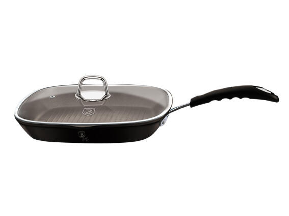Berlinger Haus Γκριλιέρα με καπάκι 28 εκ. σε μαύρο, Black Professional Line BH-6130