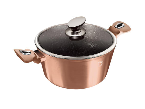 Berlinger Haus Κατσαρόλα με Καπάκι 30 cm Metallic Line Rose Gold Edition BH-6194 Ροζ Χρυσό