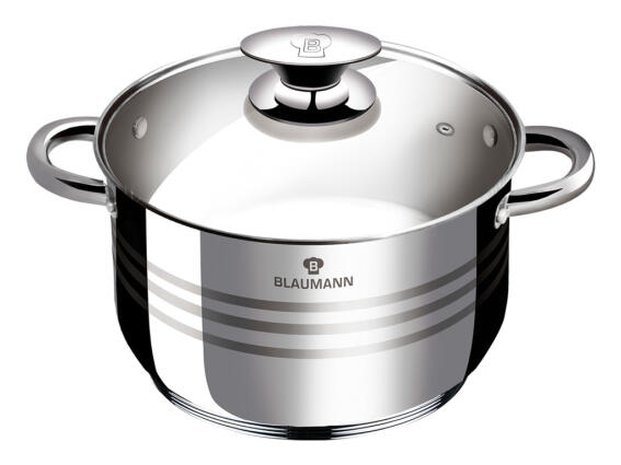 Blaumann κατσαρόλα με καπάκι 24 cm από ανοξείδωτο ατσάλι , Gourmet Line  BL-1021A