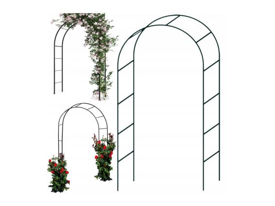 Αψίδα Kήπου Αναρρίχησης Φυτών Μεταλλική Διακοσμητική Πέργκολα Εισόδου, 135x38x235 cm