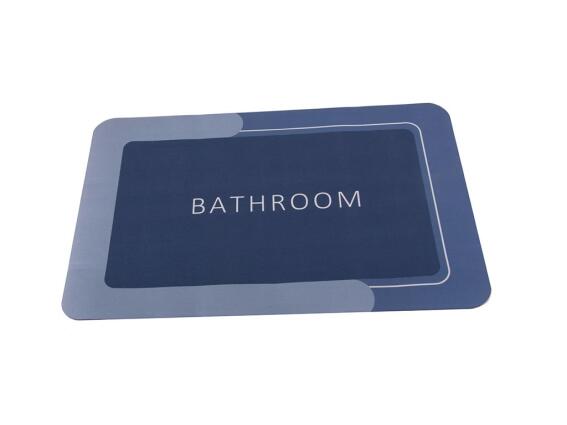 Απορροφητικό Αντιολισθητικό Χαλάκι Μπάνιου με Μικροΐνες  Σε Navy Blue Χρώμα, 58x38 cm