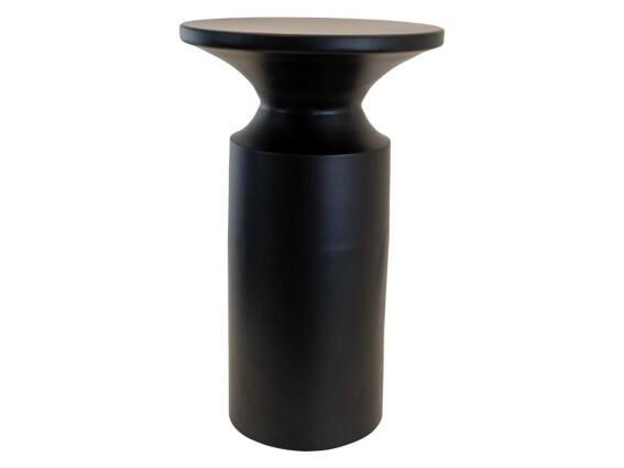 Βοηθητικό Μεταλλικό Τραπεζάκι, Κομοδίνο σε Μαύρο Χρώμα, 33x55 cm, Side Table