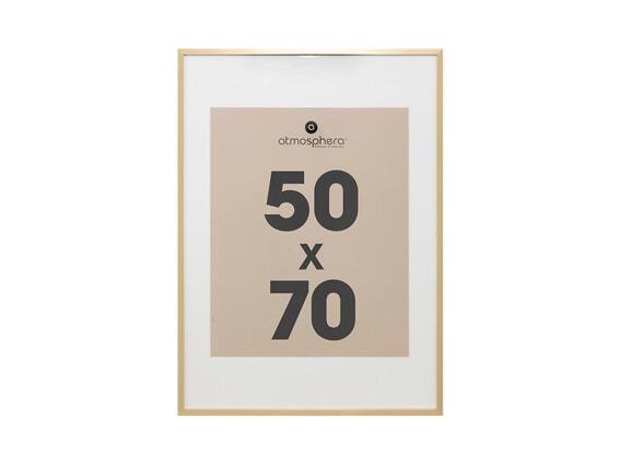 Κορνίζα Τοίχου για Φωτογραφίες με Ξύλινο Πλαίσιο σε Χρυσό Χρώμα, 50x70 cm