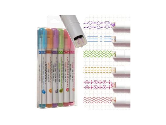 Σετ Πολύχρωμοι Μαρκαδόροι για Σχέδια και Μοτίβα 6 Τεμαχίων, 13.5x1 cm