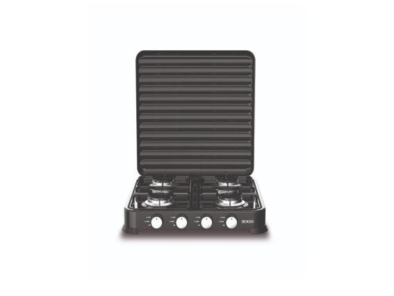 Sogo Φορητή Τετραπλή Εστία Υγραερίου Βουτανίου Kαπάκι 47.8x47.8x6.5cm COC-SS-10275