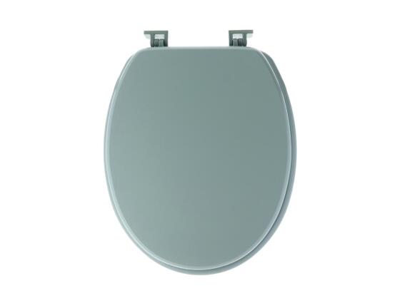 Καπάκι Λεκάνης από MDF με Πλαστικούς Μεντεσέδες σε Πράσινο Χρώμα, 37.5x46 cm