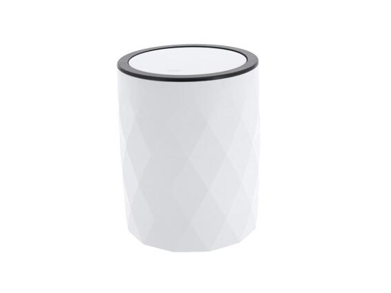 Πλαστικός Κάδος με Αποσπώμενο Καπάκι Χωρητικότητας 6lt σε Λευκό Χρώμα, 19x24.5 cm