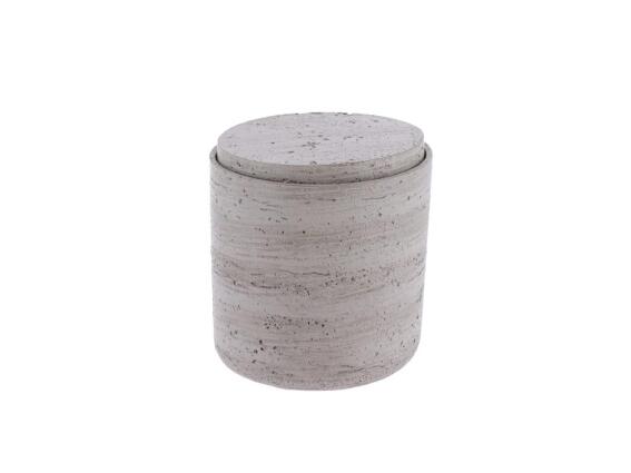 Δοχείο Οργάνωσης Αποθήκευσης Μπάνιου για Βαμβάκι από Πολυρητίνη σε Γκρι Χρώμα, 10x7.5x11.2 cm