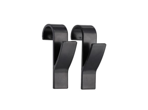 Σετ Γάντζοι Πλαστικοί 2 Τεμαχίων Κρεμάστρα, για το Καλοριφέρ Μπάνιου σε Μαύρο Χρώμα, 9.5x6x2 cm