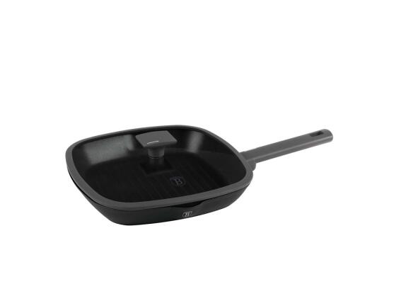 Berlinger Haus Αντικολλητικό Τηγάνι Γκριλ (Grill) 28cm με καπάκι, Anthracite Collection BH-8127