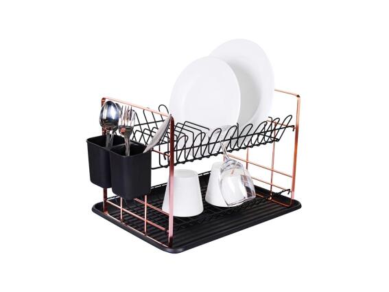 Berlinger Haus Διπλή Πιατοθήκη Στεγνωτήριο με Δίσκο Αποστράγγισης, Black Rose BH-6774