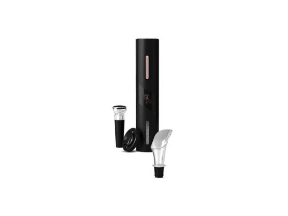 Berlinger Haus Σετ Κρασιού 4 Τεμαχίων Ηλεκτρικό Ανοιχτήρι Τιρμπουσόν, Black Rose BH-9396N