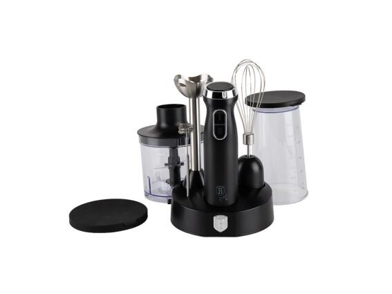 Berlinger Haus Ραβδομπλέντερ Χειρός Σετ 6 Τεμαχίων 800W και Λεπίδα Τιτανίου BH-9597 Matt Black