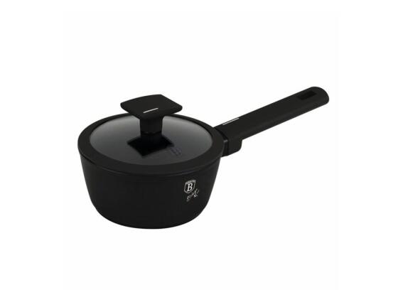 Berlinger Haus Αντικολλητικό Κατσαρολάκι με Καπάκι 16cm, Matte Black Collection BH-8175
