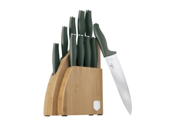 Berlinger Haus Σετ Μαχαίρια Ανοξείδωτα 10 Τμχ με Βάση από Μπαμπού, Matt Green BH-3123