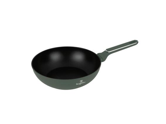 Berlinger Haus Αντικολλητικό Τηγάνι Wok 28cm από Αλουμίνιο, Matte Green Collection  BH-8158