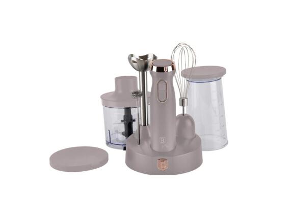 Berlinger Haus Ραβδομπλέντερ Χειρός Σετ 6 τεμ. με Ισχύ 800W και Λεπίδα Τιτανίου, Taupe  BH-9562