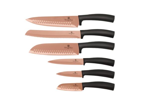 Berlinger Haus Σετ Μαχαίρια 6 Τεμ Ανοξέιδωτα με Επίστρωση Τιτανίου, Metallic Line Rose Gold BH-2611N