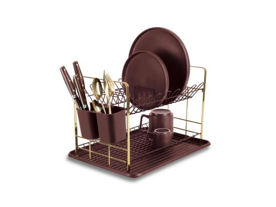 Berlinger Haus Διπλή Πιατοθήκη Στεγνωτήριο με Δίσκο Αποστράγγισης, Leonardo Collection BH-8594N