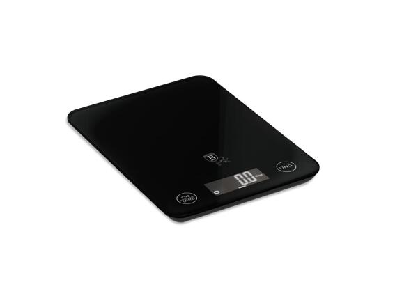 Berlinger Haus Γυάλινη Ψηφιακή Ζυγαριά Μπάνιου έως 150kg με LCD οθόνη, Black Silver BH-9365