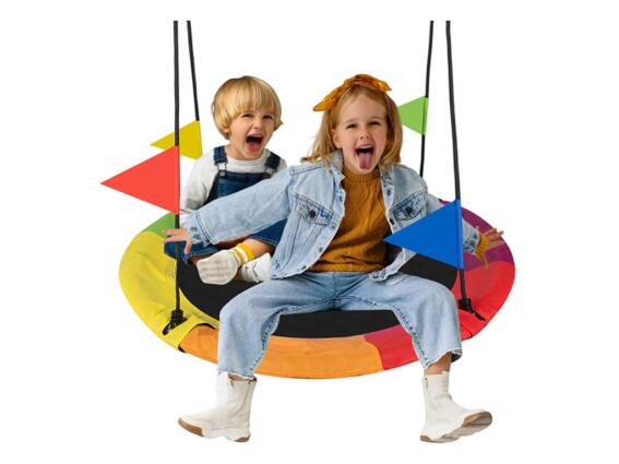 Κρεμαστή Παιδική Στρογγυλή Κούνια Φωλιά Αδιάβροχο Μέγιστου Βάρους 150 kg,  5x110x180 cm