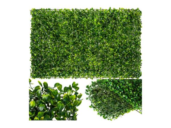 Συνθετική Φυλλωσιά με Πλαστικό Πλέγμα Βούξος, σε Πράσινο Χρώμα  60x40 cm