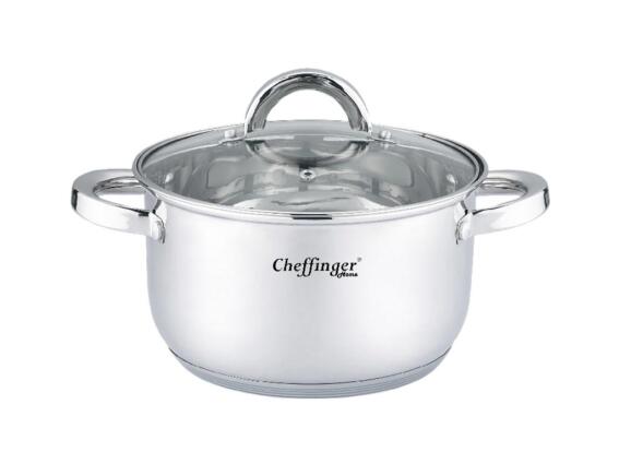 Cheffinger Κατσαρόλα με Καπάκι 20cm, από Ανοξείδωτο Ατσάλι, CF-SS20