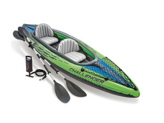 Intex Φουσκωτό Καγιάκ Θαλάσσης 2 Ατόμων, Μέγιστου Βάρους 180kg, Challenger K2, 68306