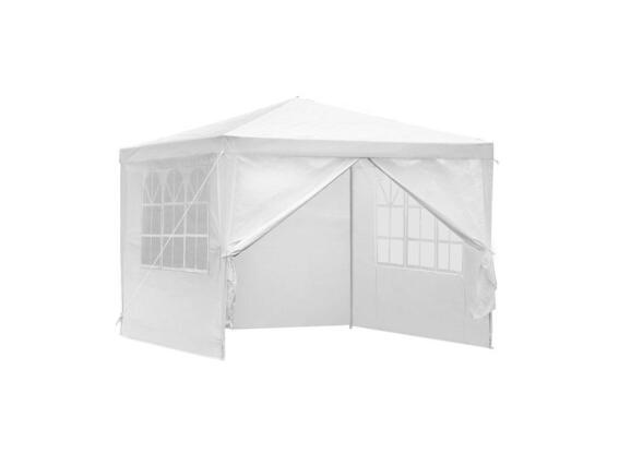 Gazebo Αδιάβροχο Πτυσσόμενο Κιόσκι Τέντα με 4 Αφαιρούμενες Πλευρές 3x3 m, PAW 3X3 W