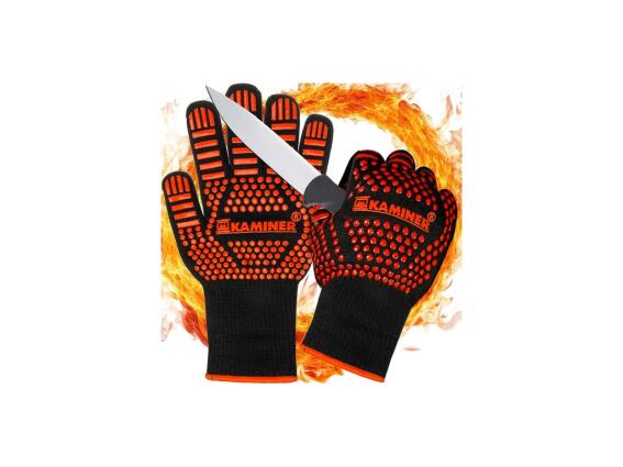 Kaminer Σετ Θερμομονωτικά Γάντια Ψησίματος 2 Τεμαχίων Αντιολισθητικά, 32x12.5 cm, 25416