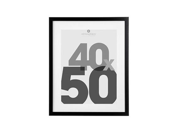 Ξύλινη Κορνίζα με Μαύρο Πλαίσιο από MDF, για Οριζόντια ή Κάθετη Τοποθέτηση, 40x50 cm