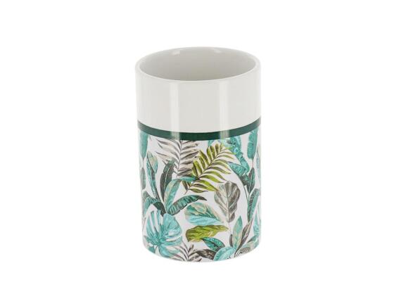 Ποτηροθήκη Μπάνιου από Δολομίτη με Σχέδιο Jardin dʼHiver, 7.4x11 cm