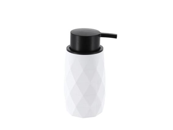 Διανεμητής Σαπουνιού από ABS και Καουτσούκ σε Χρώμα Λευκό Ματ, Χωρητικότητας 210 ml