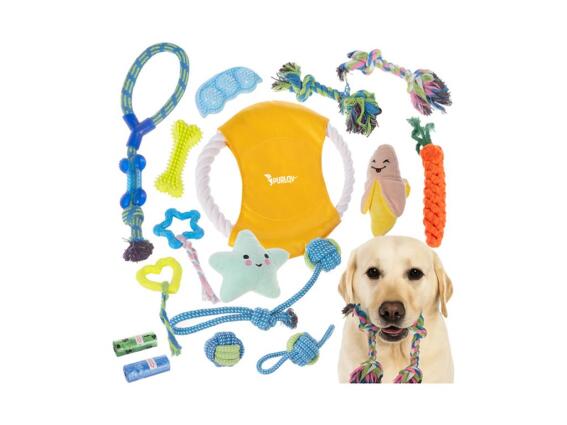 Σετ 16 Παιχνιδιών για Σκύλους Σχοινιά, Μπάλες, Frisbee και Παιχνίδια Οδοντικής Υγιεινής