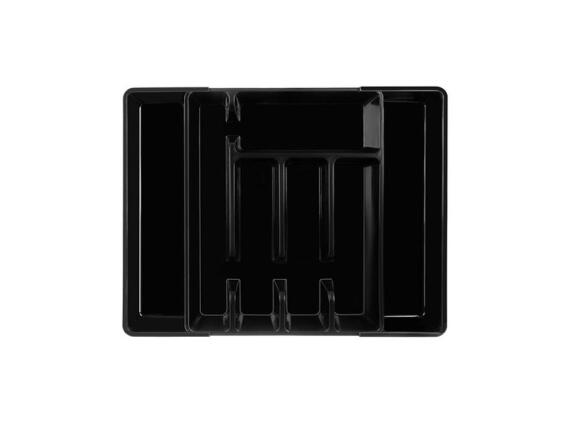 Πλαστική Επεκτεινόμενη Θήκη για Μαχαιροπίρουνα με 7 Θήκες σε Μαύρο Χρώμα