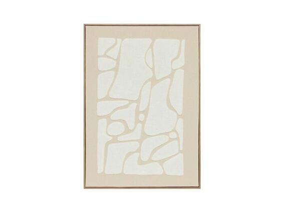 Διακοσμητικός Πίνακας Ανάγλυφη Υφή 3D σε Μπεζ Χρώμα, 50x70 cm