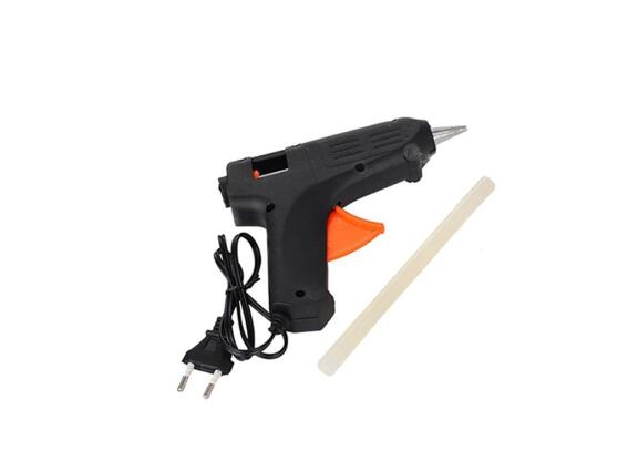 Πιστόλι Σιλικόνης 220–240V με 1 Ανταλλακτικό Στικ, σε Μαύρο Χρώμα, 15.5x3x14.5 cm