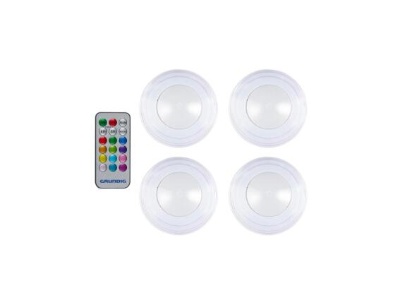 Grundig Σετ Ασύρματα Διακοσμητικά Φωτιστικά Led 4 Τεμαχίων με Τηλεχειριστήριο, 25996