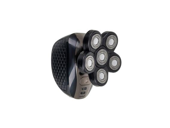 Αδιάβροχη Περιστρεφόμενη Ξυριστική Μηχανή Προσώπου 5W, 6 σε 1 με Κινούμενα Ξυράφια, 9x7.5x8 cm