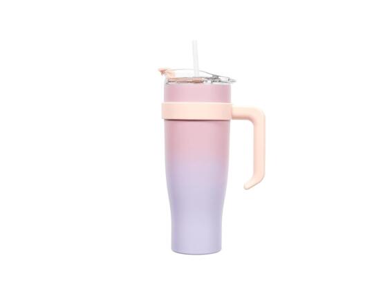 Κούπα Θερμός 1.2L Tie Dye με Ανοξείδωτο Ατσάλι, Καπάκι Ασφαλείας και Καλαμάκι, 15.5x10.5x27 cm Ροζ