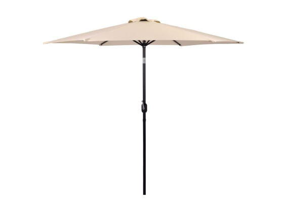 Ομπρέλα Δαπέδου Στρογγυλή, με Κλίση, Μεταλλική, σε μπεζ χρώμα, 270x270x240 cm