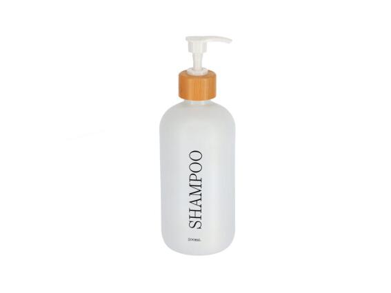 Γυάλινος Διανεμητής Σαπουνιού Dispenser Δοχείο για Σαμπουάν και Κρεμοσάπουνο 500ml, 7.5x21.5 cm